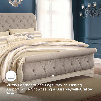 Signature Design by Ashley Realyn Upholstered King Sleigh Bed6