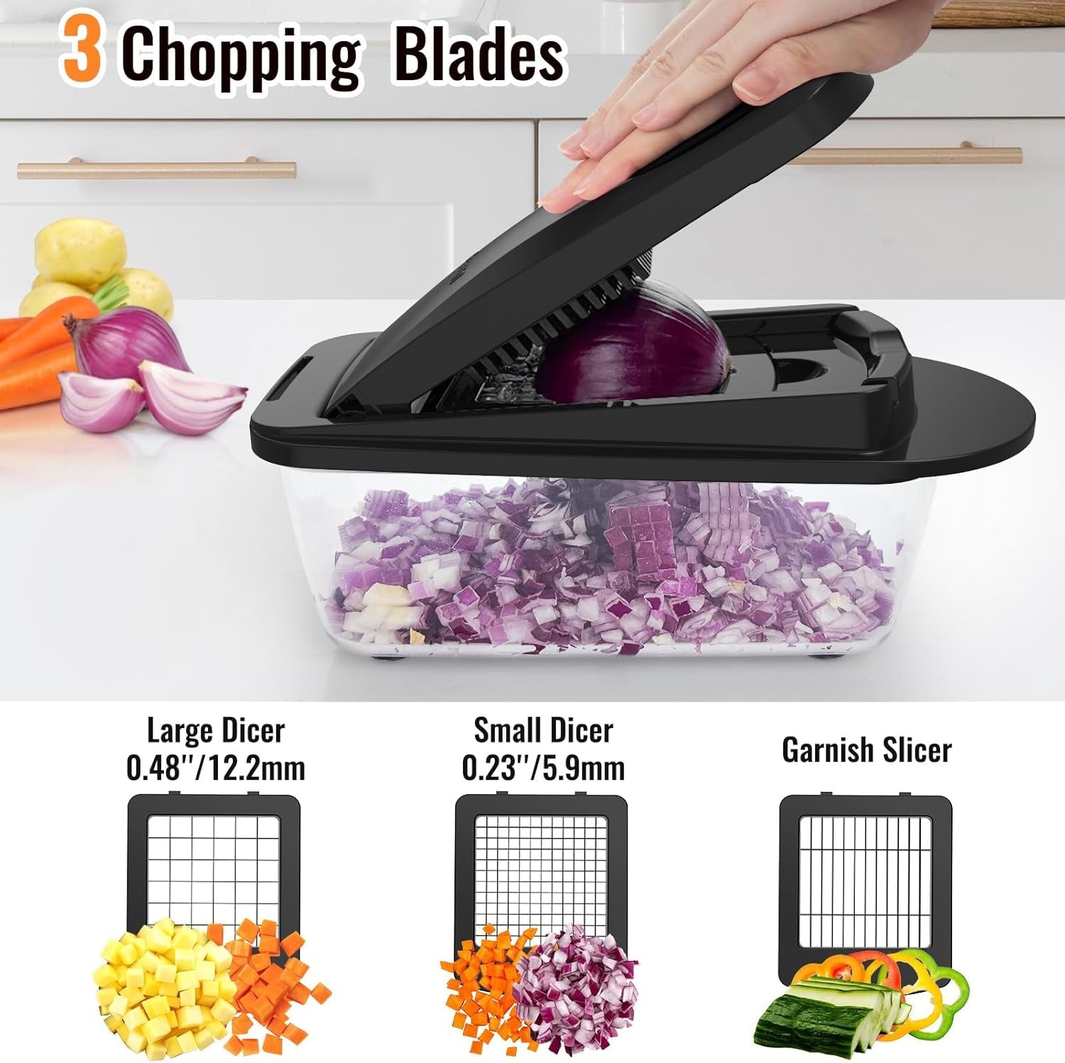 8-blade-cook-tool-gadget-sets-chopper-slicer-grater-set-black-vegetable-chopper-mandoline-slicer-food-grater-with-container-for-onion-veggie-salad