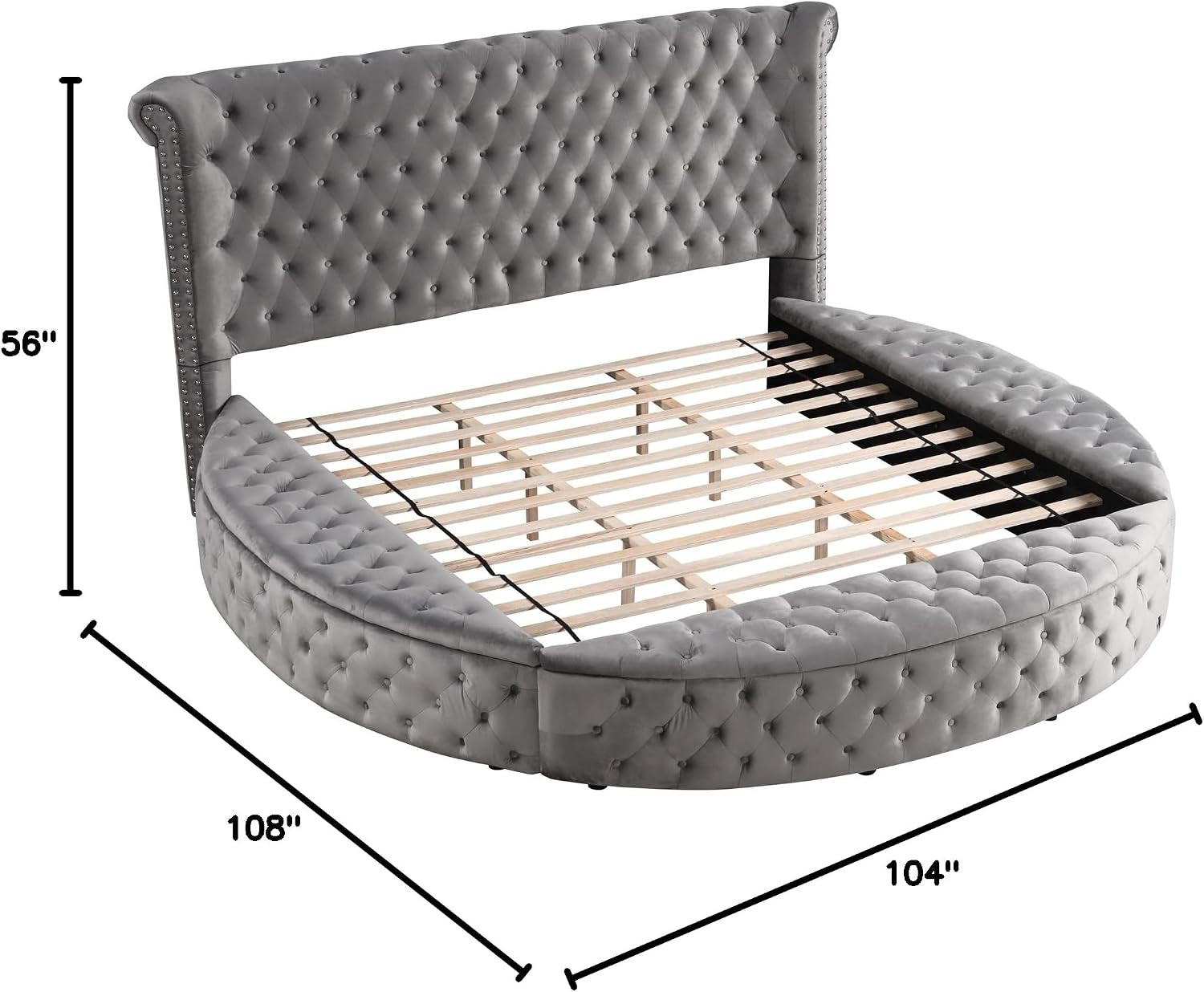 yy138-lexi-round-velour-platform-bed-grey-cal-king