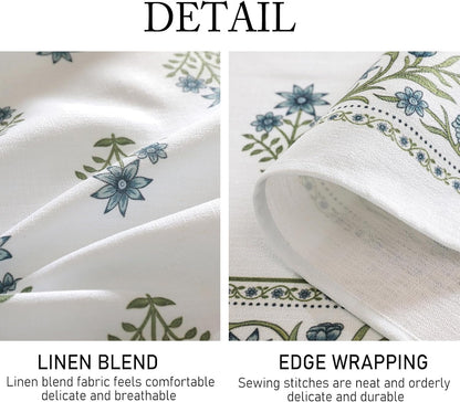 Designer French Linen round Tablecloth,Diameter 55"-Mosella F5