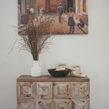 Wooden Decorative Bowl, Farmhouse Centerpiece(Brown) | Rustic Home Decor, Farmhouse Decor, Dough Bowl8