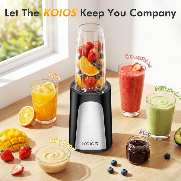 1000W Smoothie Blender, 15-In-1 Single Serve Set, Press-Twist Design | Personal Blender & Kitchen Countertop Smoothie Maker with 2X24Oz+17Oz Cup, Detachable 4-Blade, Frozen Drinks, Protein Shakes8