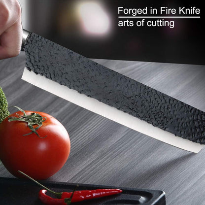 6 Pieces Black Professional Chef Knife Set with Stainless Steel Cutlery9