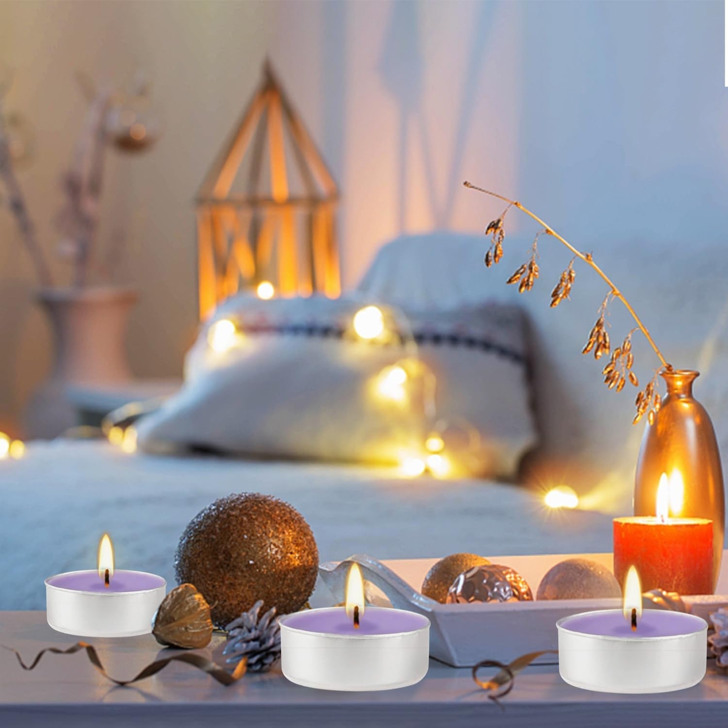 purple-lavender-scented-tealight-candles-giant-100-pack-candles-smokeless-4-hour-burn-gift-set-for-valentines-day-christmas-weddings-centerpiece-home-decor