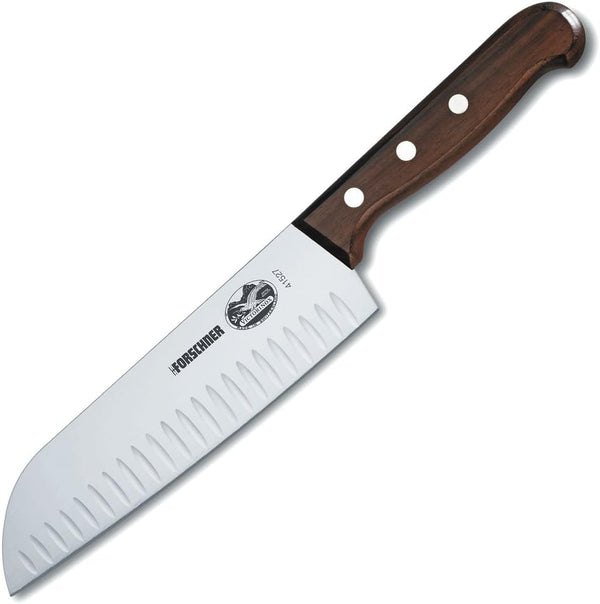 Victorinox 7 Inch Rosewood Santoku Knife with Granton Blade (6.8520.17RUS3)1