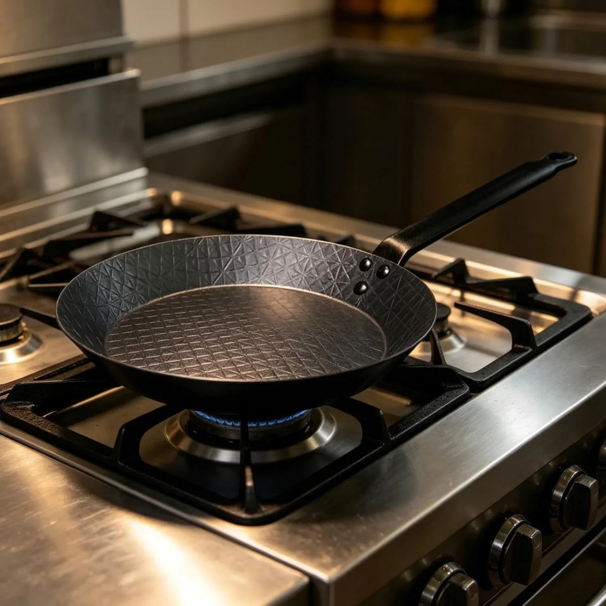 11-inch-pre-seasoned-carbon-steel-frying-pan-naturally-non-coated-skillet-with-grooved-texture-for-steak-stir-fry-tortilla-crepe-all-stoves-compatible