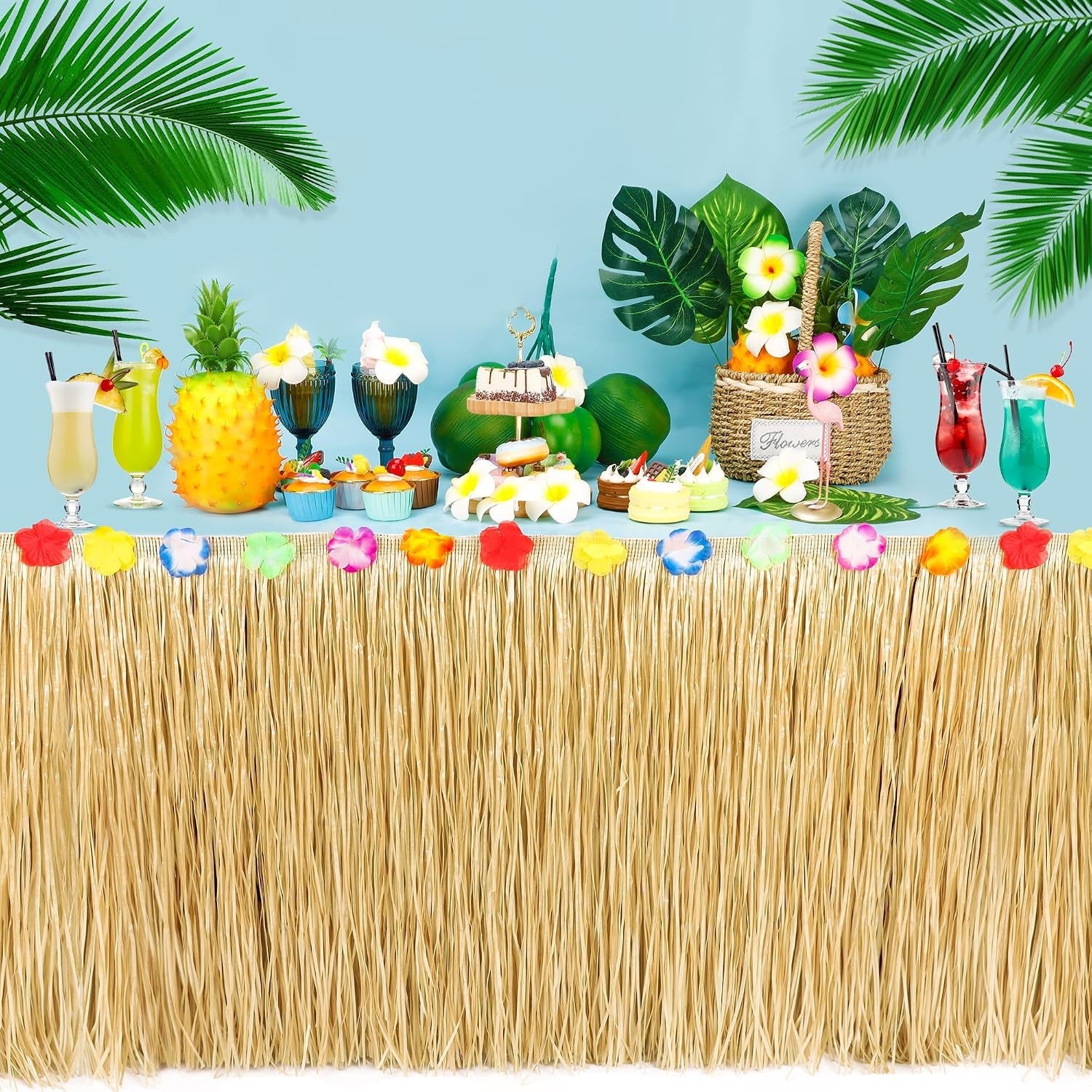 108x29-5in-hawaiian-grass-table-skirt-for-luau-hawaiian-party-decorations-luau-table-cloth-waterproof-reusable-reusable-nylon-buckle-easy-setup-for-tiki-bar-summer-tropical-hula-parties-decor