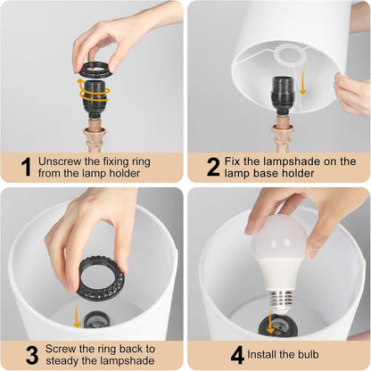 Dimmable Small Table Lamp, Bedside Lamps Touch Control for Bedrooms Nightstand with Wood Grain Base, Desk Lamp Night Light for Office Living Room, 9W 3000K LED Bulb Included5