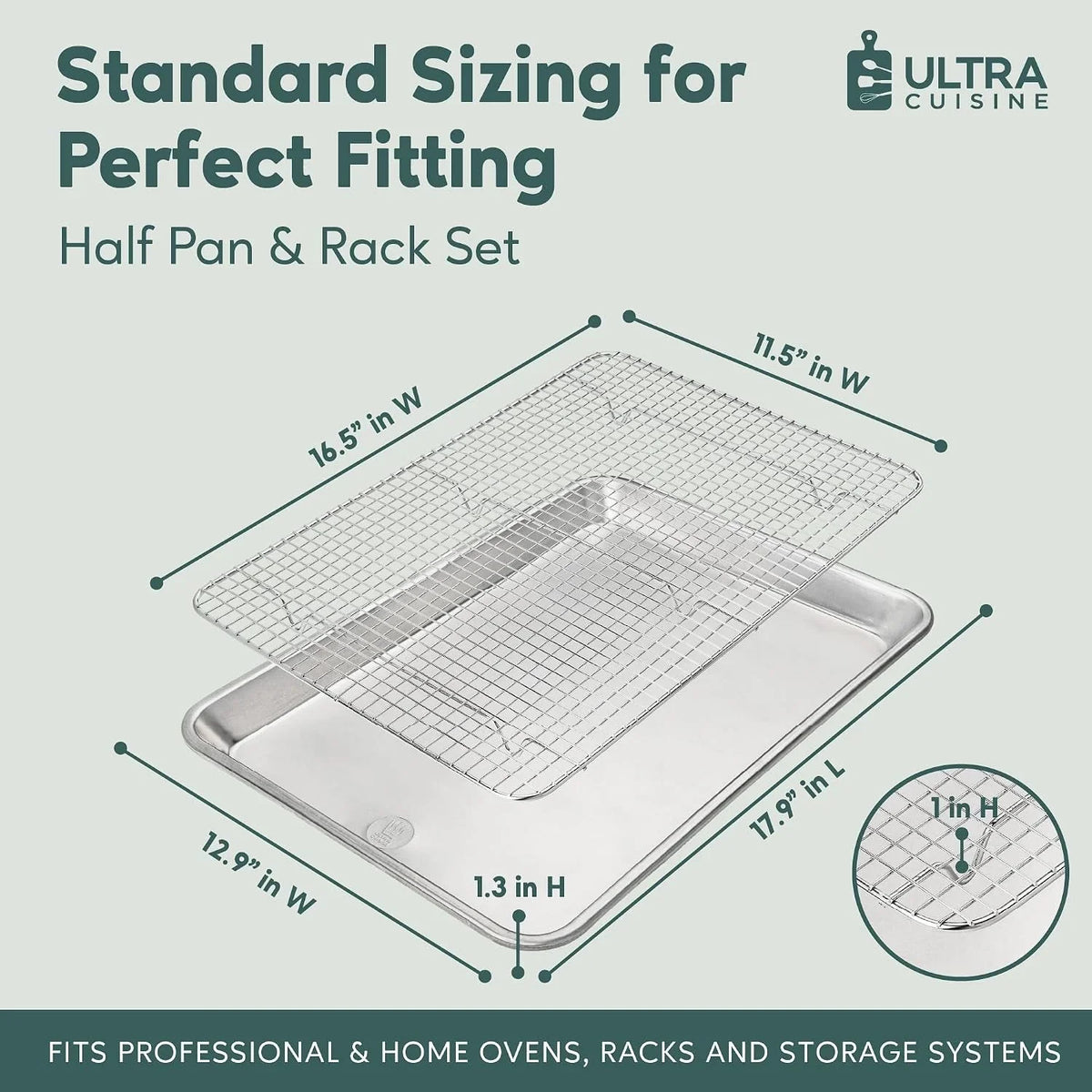 aluminum-baking-sheet-with-cooling-rack-set-13-x-18-100-stainless-steel-rack-oven-safe-half-sheet-size-pan-durable-rimmed-sides-easy-clean-commercial-quality-for-cooking