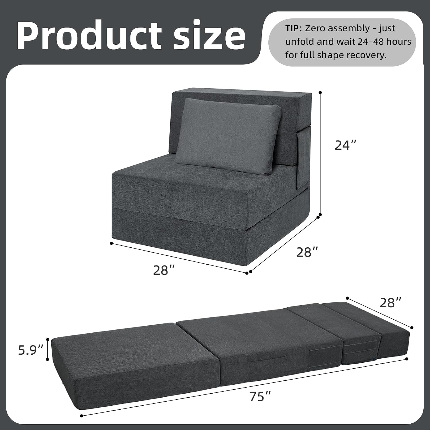 folding-sofa-bed-convertible-sleeper-chair-with-pillow-fold-out-chair-bed-high-density-foam-floor-couch-bed-foldable-futon-couch-lounge-for-living-room-grey-single