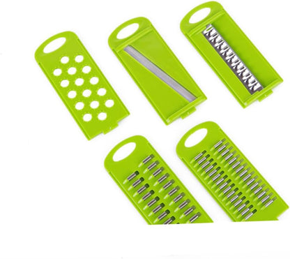 Multifunctional Vegetable Slicer with 5 Blades ABS Stainless Steel Kitchen2