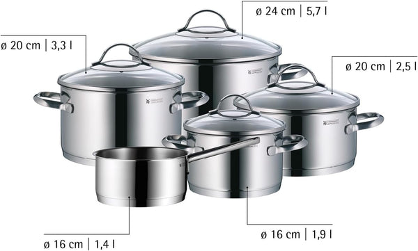 Provence plus Cromargan Pot Set, Silver, 5-Piece3