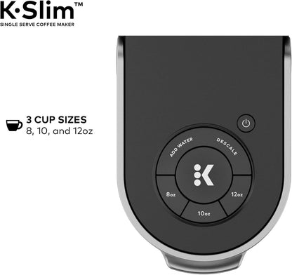 K-Slim Single Serve K-Cup Pod Coffee Maker, Multistream Technology, 3 Brew Sizes, Slim and Sleek Design, 46Oz Removable Reservoir, Black | Multistream Technology, 3 Brew Sizes, Sleek Design, Removable Reservoir8