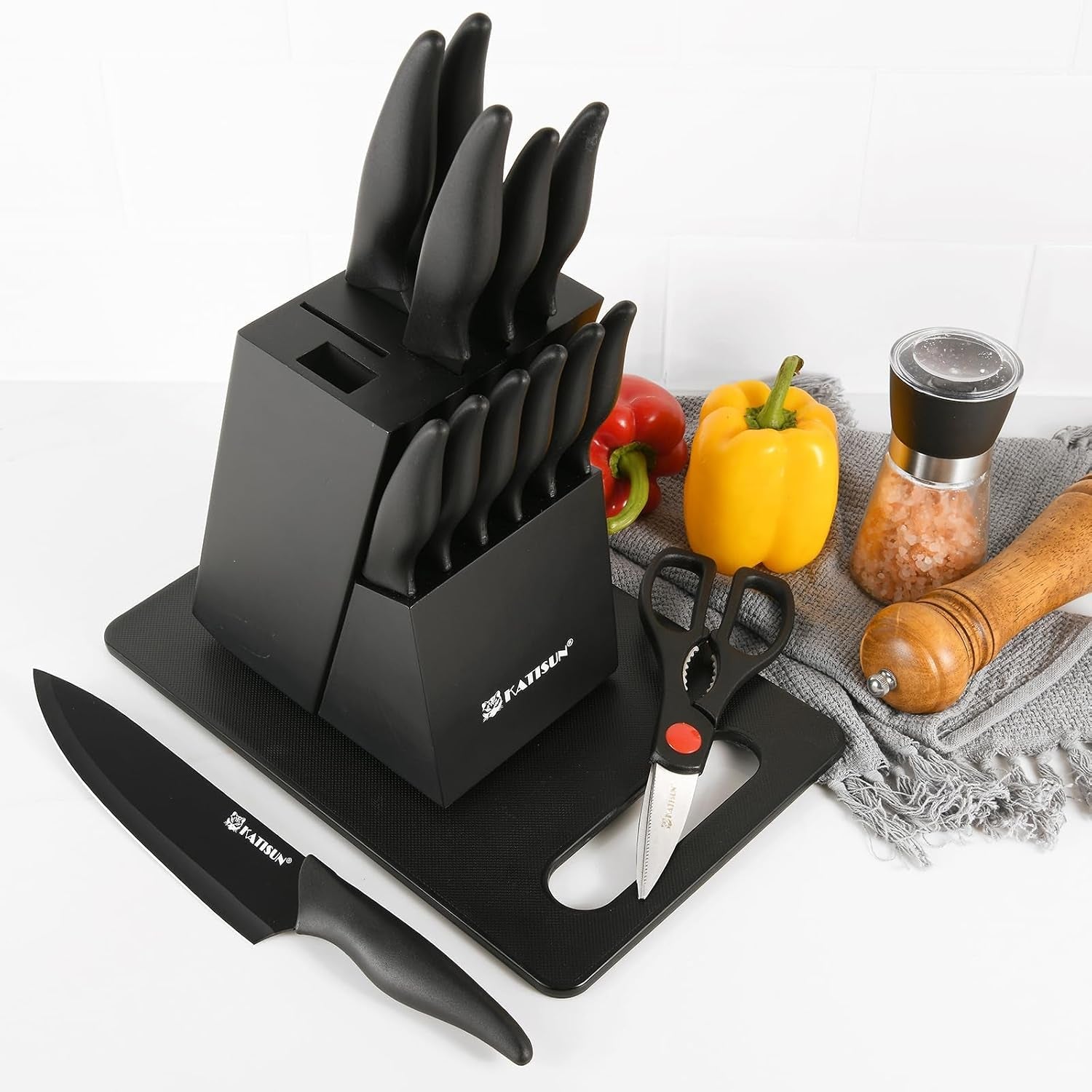 17-piece-black-german-steel-kitchen-knife-block-set