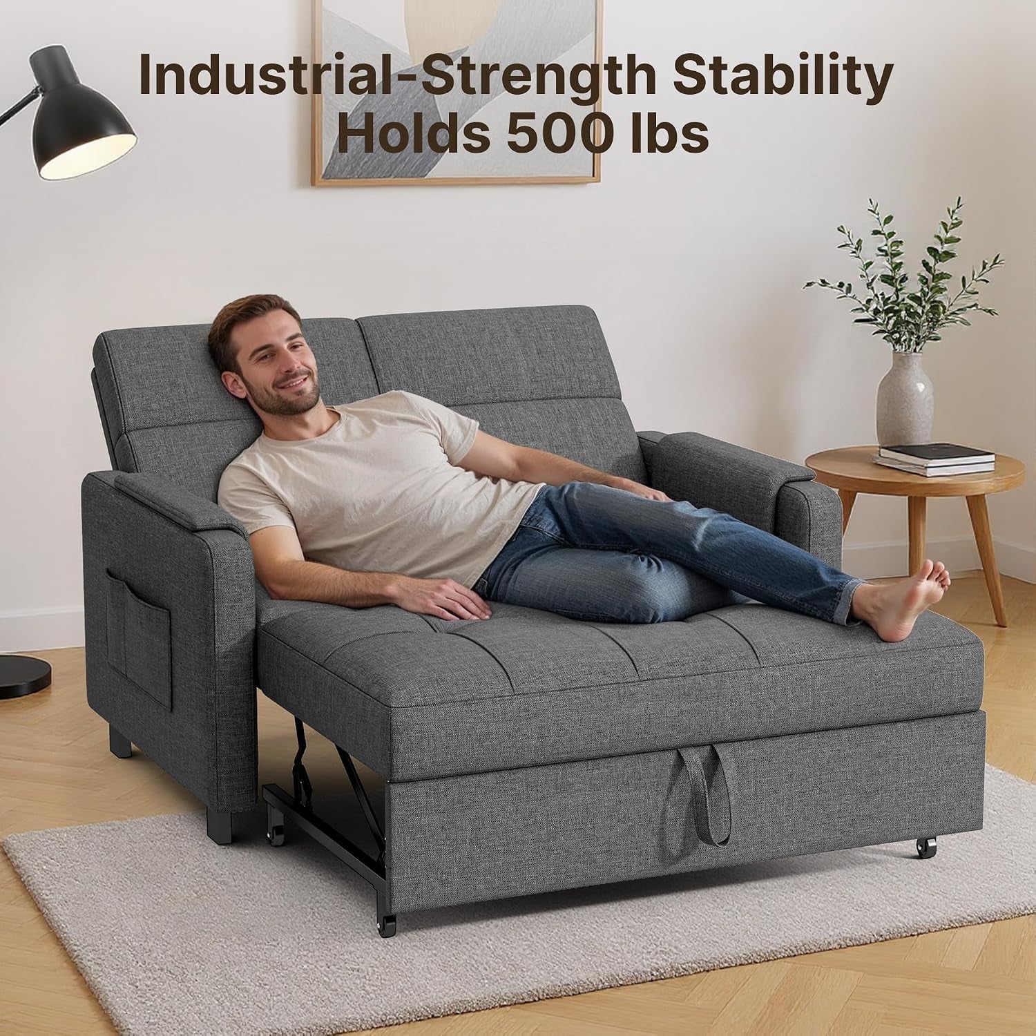 convertible-sofa-bed-modern-couch-bed-small-loveseat-sleeper-grey