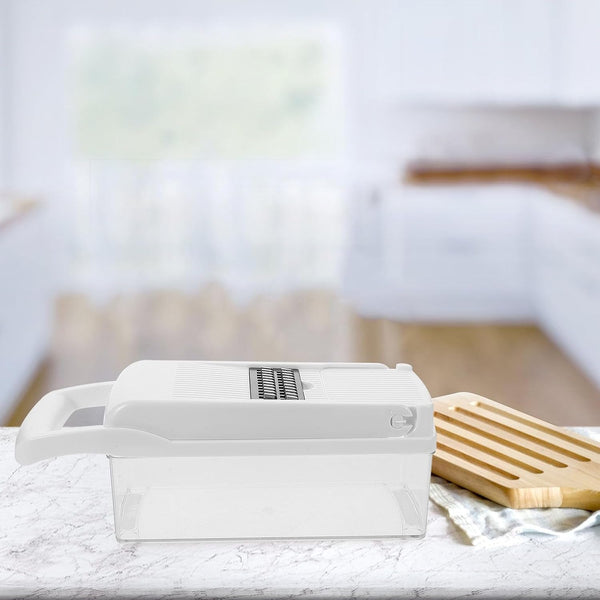 Multifunctional Food Slicer and Vegetable Chopper 15Pcs Set White with Ergonomic Potato Grater and Mandoline Cucumber Shredder for Kitchen Food Preparation4