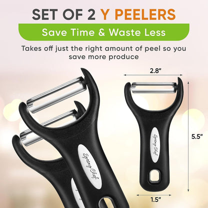 Set of 2 Stainless Steel Y Shaped Vegetable Peeler for Kitchen5