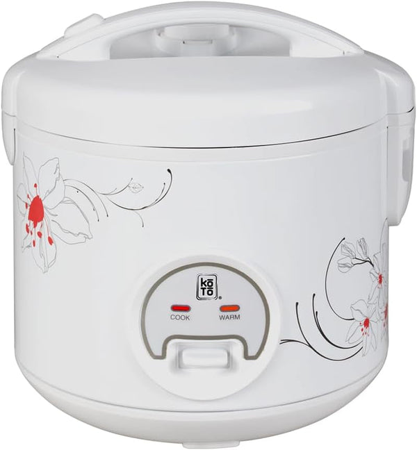 Rice Cooker & Warmer 5 Cups with Food Steamer, Non-Stick Inner Pot, Flower Pattern1