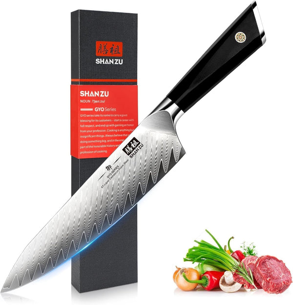 Damascus Chef Knife 8 Inch, 67-Layer High Carbon Steel1
