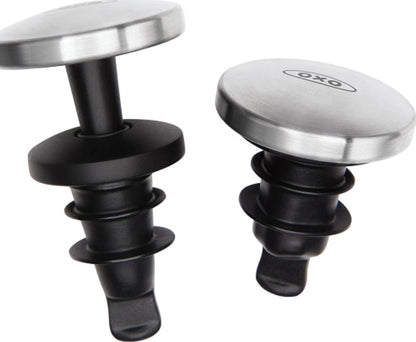 OXO Steel Leakproof Expanding Wine Stopper (2 Pack)1