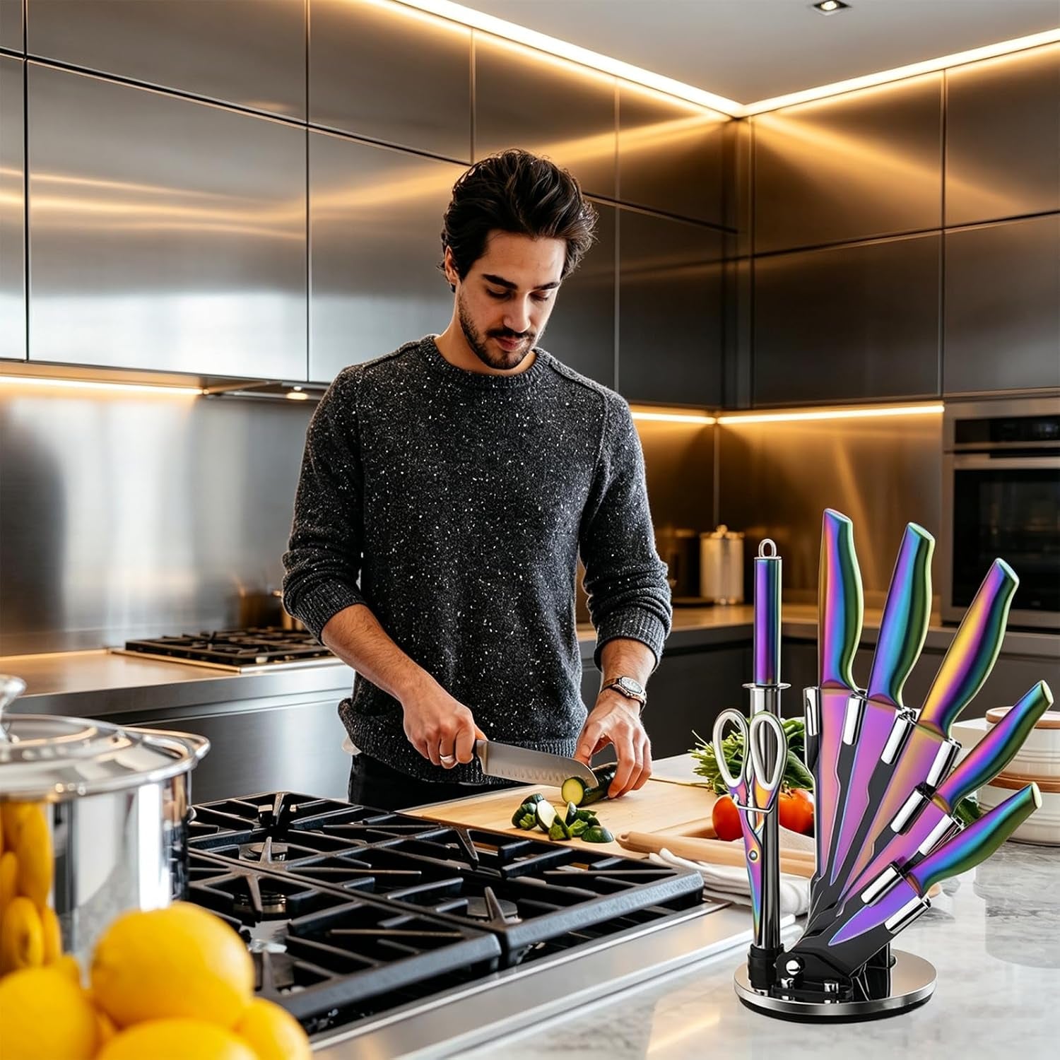 8-piece-rainbow-kitchen-knife-set-with-black-block-luxury-gifts-rainbow-titanium-coated-stainless-steel-chef-knife-set-with-sharpener-sharp-non-stick-ergonomic-handle-for-modern-kitchen