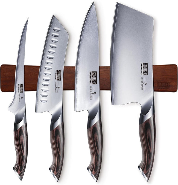 Cleaver Knife 7 Inch & Super Sharp Boning Knife & 7 Inch Japanese Chef Knife & Kitchen Knife in Japanese AUS-10 & Magnetic Knife Strips1