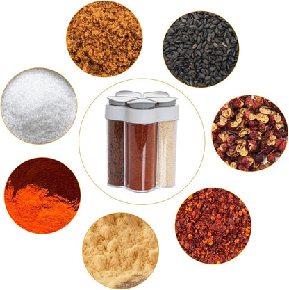 5 in 1 Salt and Pepper Shaker Travel Container Camping Seasoning Shaker6