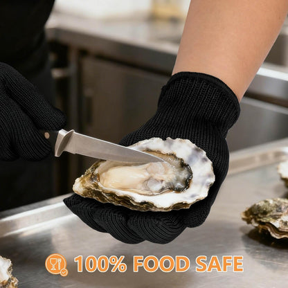 Cut Resistant Gloves Food Grade, Level 5 Protection,Safety Dexterity Cutting Gloves with Stainless Steel Wire for Kitchen Chefs Butchers Meat Cutting Mandoline Oyster Shucking Garden Wood Carving, L5