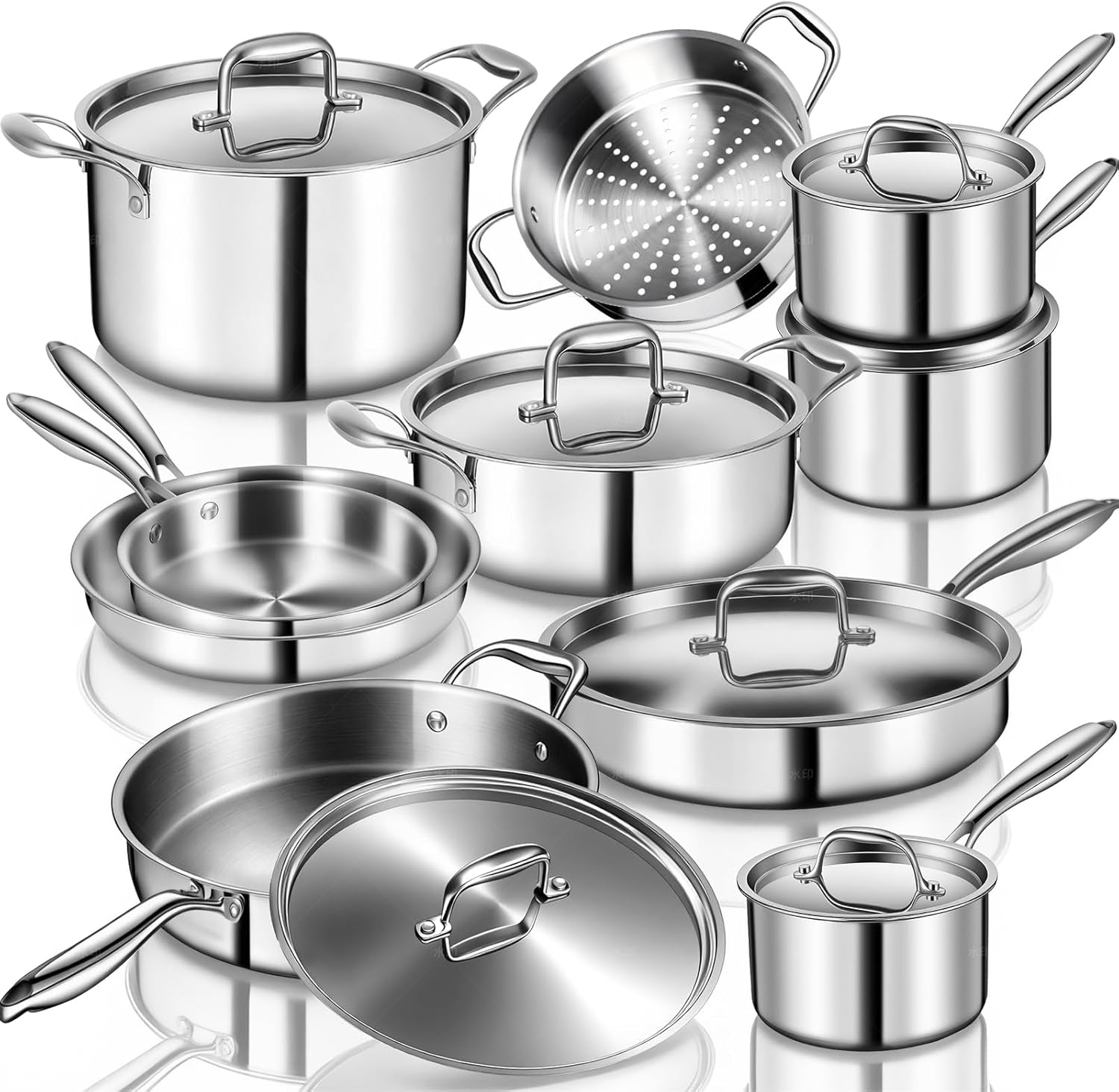 stainless-steel-cookware-set-3-ply-17-piece-stainless-steel-pot-and-pan-set-oven-dishwasher-safe-induction-compatible-frying-pans-saucepans-saute-pan-stock-pot-pfoa-ptfe-pfos-free