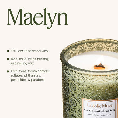 Eucalyptus Sage Fresh Scented Candles for Home, 19 Oz Soy Wax6