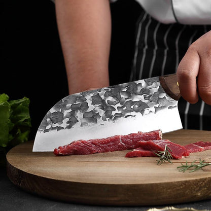 Meat Cleaver, 7 Inch Slicing Knife Kitchen Cleaver Meat Chop Vegetables Utility Stainless Steel Butcher Boning Knives7