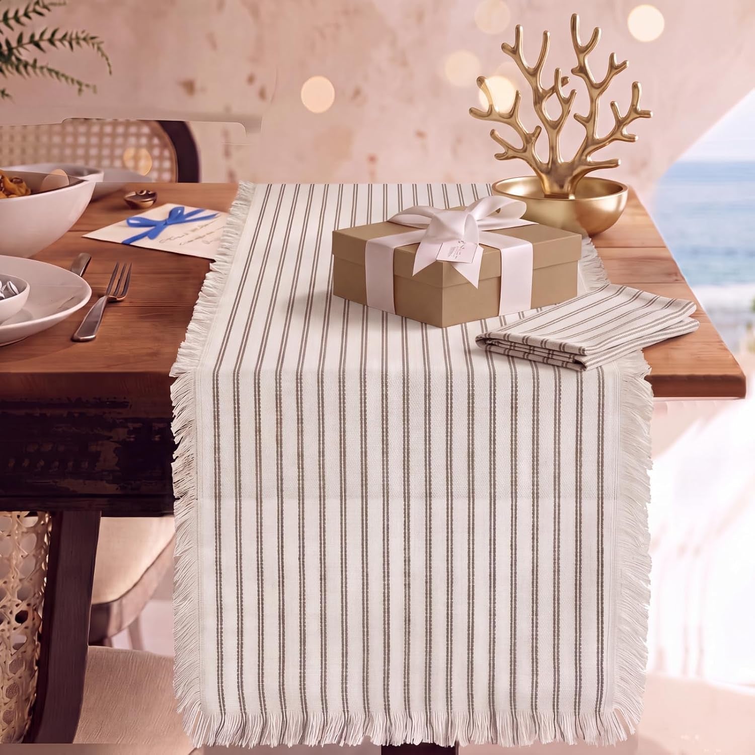 striped-table-runner-71x12-inch-brown-cotton-linen-fringe