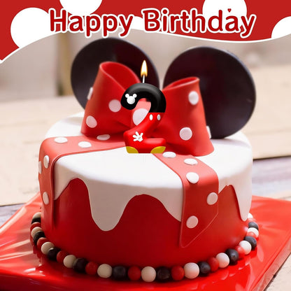 Cartoon Mouse Birthday Candle Number 2, Cake Party Decoration3