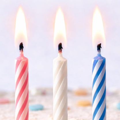 144 Count Birthday Candles Bulk – Birthday Candles for Cake, Mixed Colors Spiral Candles, Unscented Paraffin Wax Party Pack8
