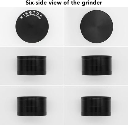 Grinder, Large 3" Zinc Alloy Spice Grinder (Black)8