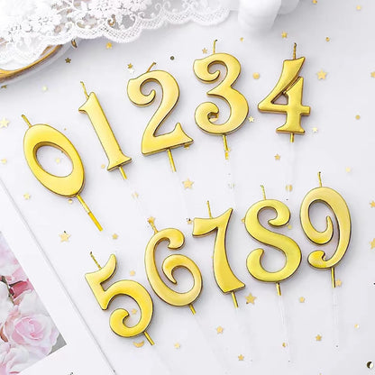 10-Pieces Numeral Birthday Candles, Birthday Digital Candle Baking Dessert Cake Party Romantic Atmosphere Decoration Number 0-9 Cake Top Decoration for Birthdays Wedding Anniversaries Parties3
