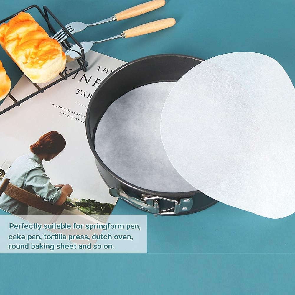 8-inch-parchment-paper-rounds-for-cake-pans-tortilla-presses-100pcs-pre-cut-nonstick-round-baking-parchment-paper-for-springform-pan-burger-presses-help-reduce-sticking-and-cleanup
