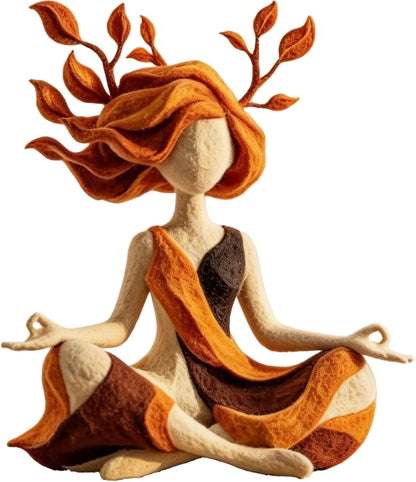 Serenity Growth Meditation Figurine – Abstract Resin Yoga Sculpture for Mindfulness & Inner Peace, Aesthetic Home Decor Statue for Living Room, Bedroom, Desk, Relaxation Gift1