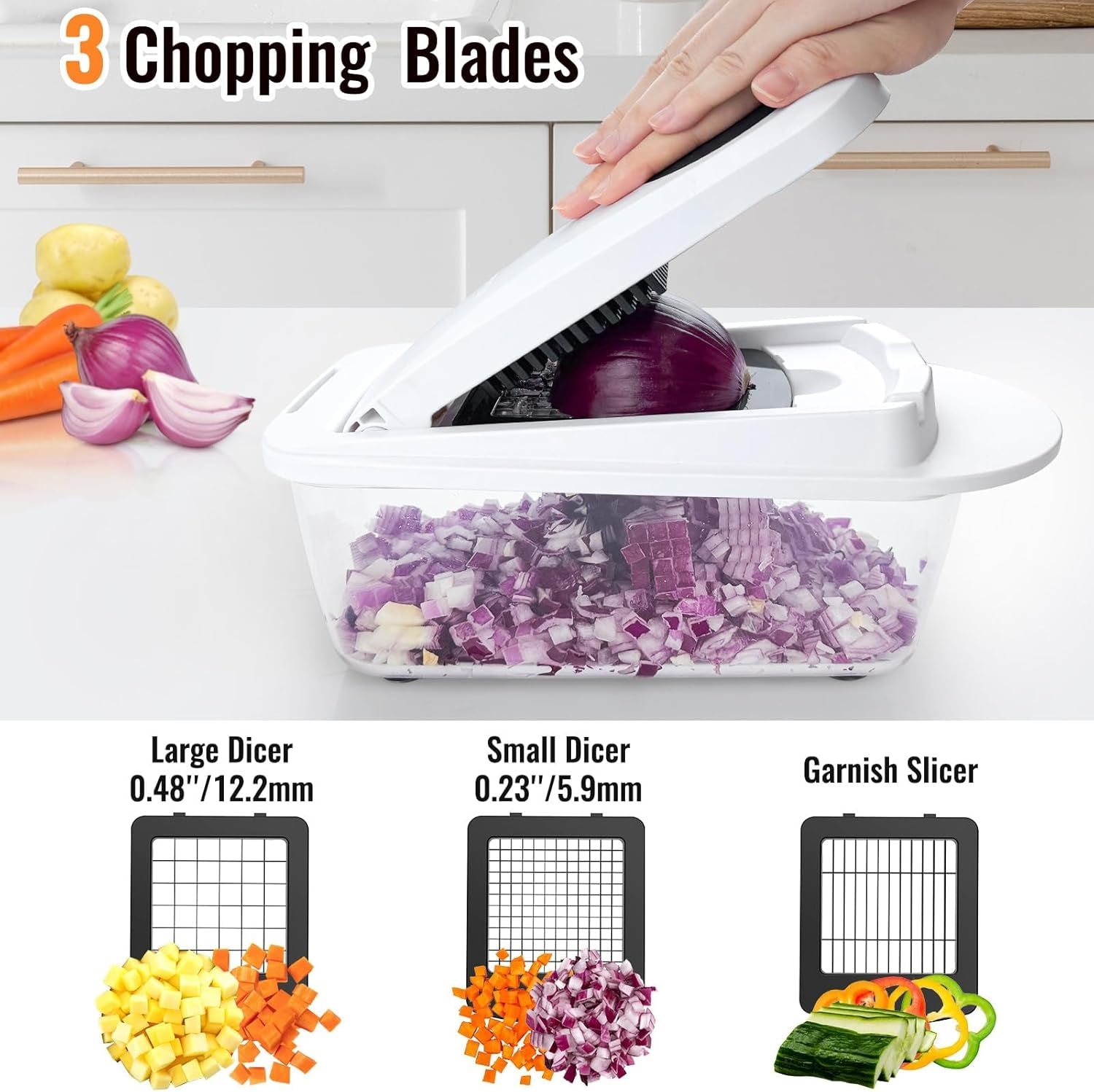 8-blade-cook-tool-gadget-sets-chopper-slicer-grater-set-white-vegetable-chopper-mandoline-slicer-food-grater-with-container-for-onion-veggie-salad