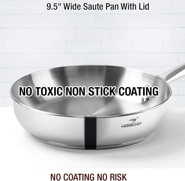 14-Piece Nickel Free Stainless Steel Cookware Set - Nickel Free Pots and Pans Set - Non-Toxic, Healthy Induction Cookware4