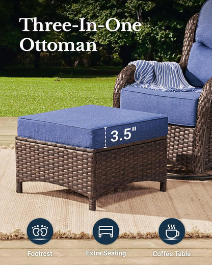 Luxury High Back Patio Furniture Set with 6-Inch Thick Cushion6