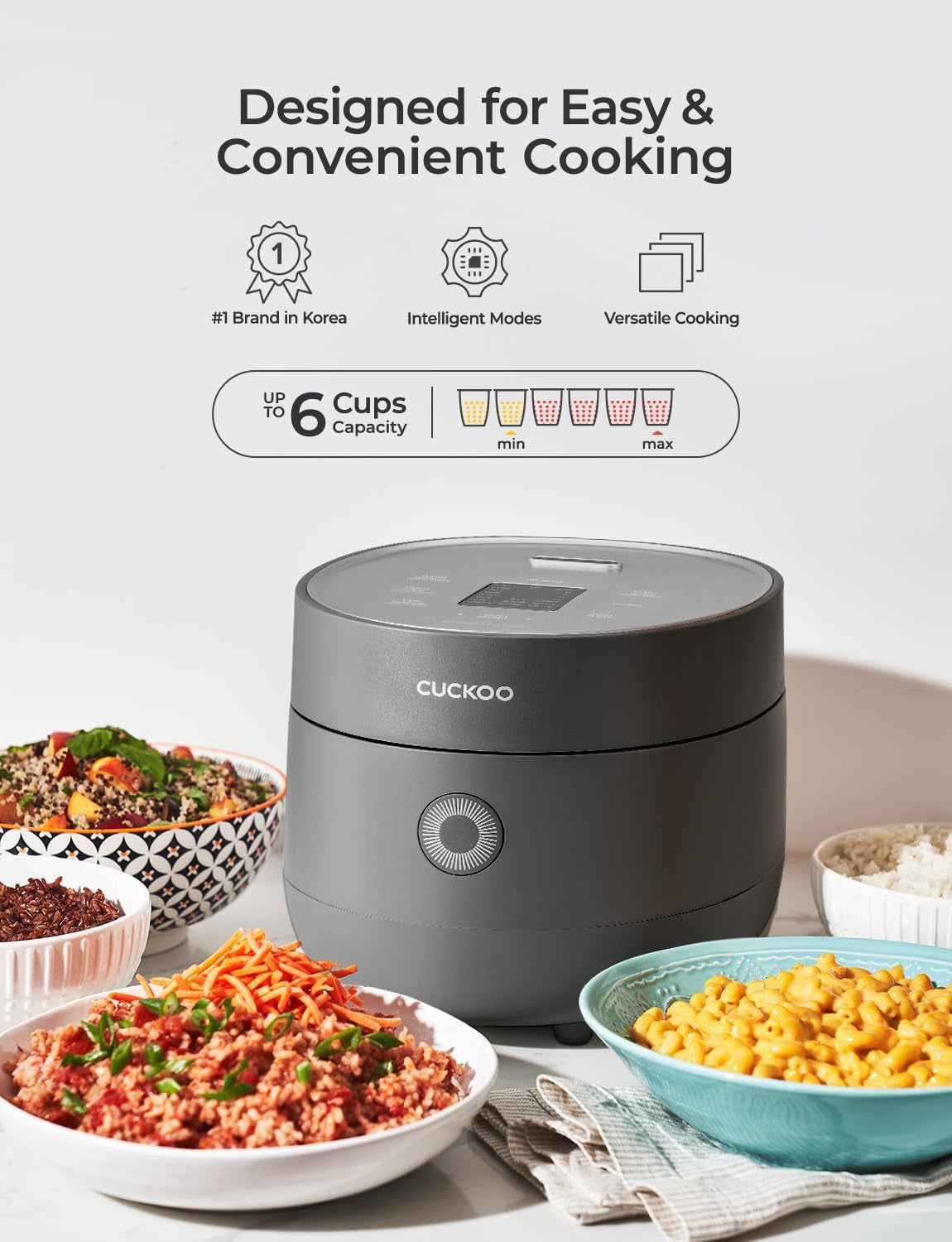 cuckoo-micom-fuzzy-logic-rice-cooker-12-cup-cooked-gray-cr-0675fg-6-cup-uncooked-capacity-nonstick-inner-pot-10-cooking-modes-quick-white-rice-in-28-36-minutes-auto-clean