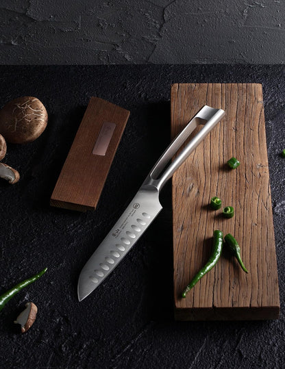 TN1 Series 1021905 Swedish 14C28N Steel Forged 5-Inch Santoku Knife and Wood Sheath Set4