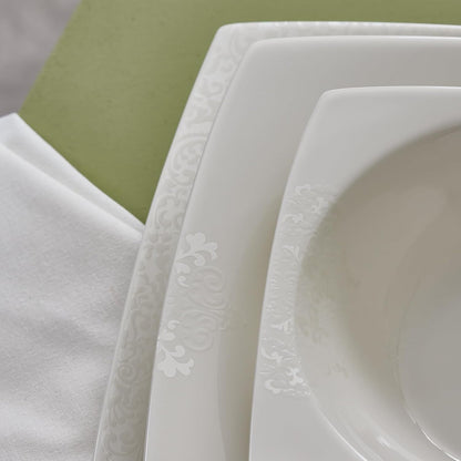 New Flava Bone China Dinnerware Set for 6, 24-Piece White Dinner Set, Lightweight & Durable Fine Bone China Plates and Bowls, Elegant Tableware for Everyday Dining and Special Occasions8