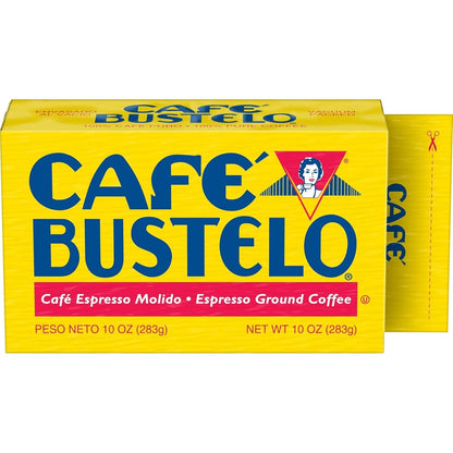 Café Bustelo Espresso Ground Coffee, Dark Roast, 10 Oz. Brick | Bold Latin Flavor, Stands up to Milk & Sugar, Ideal for Cafecitos & Much More, Vacuum Sealed, Shelf Stable, SNAP EBT Eligible1