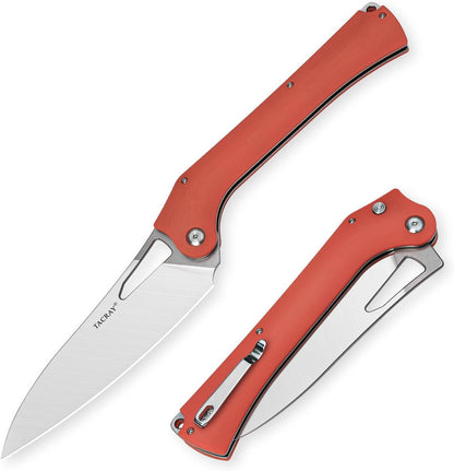 Folding Kitchen Chef Knife, 5.49" Foldable Camping Knife with 10Cr15Mov Stainless Steel Blade, Anti-Skidding and Ergonomic Designed G10 Handle for Both Indoor and Outdoor Cooking1