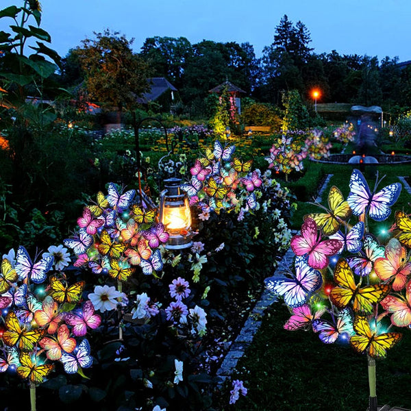 Solar Garden Lights Outdoor Waterproof Decorative Solar Lights Outdoor 2 Pack with 44 LED 34 Butterfly Flower Garden Decor Yard Patio Lawn, Gifts for Mother'S Day Mom Women7