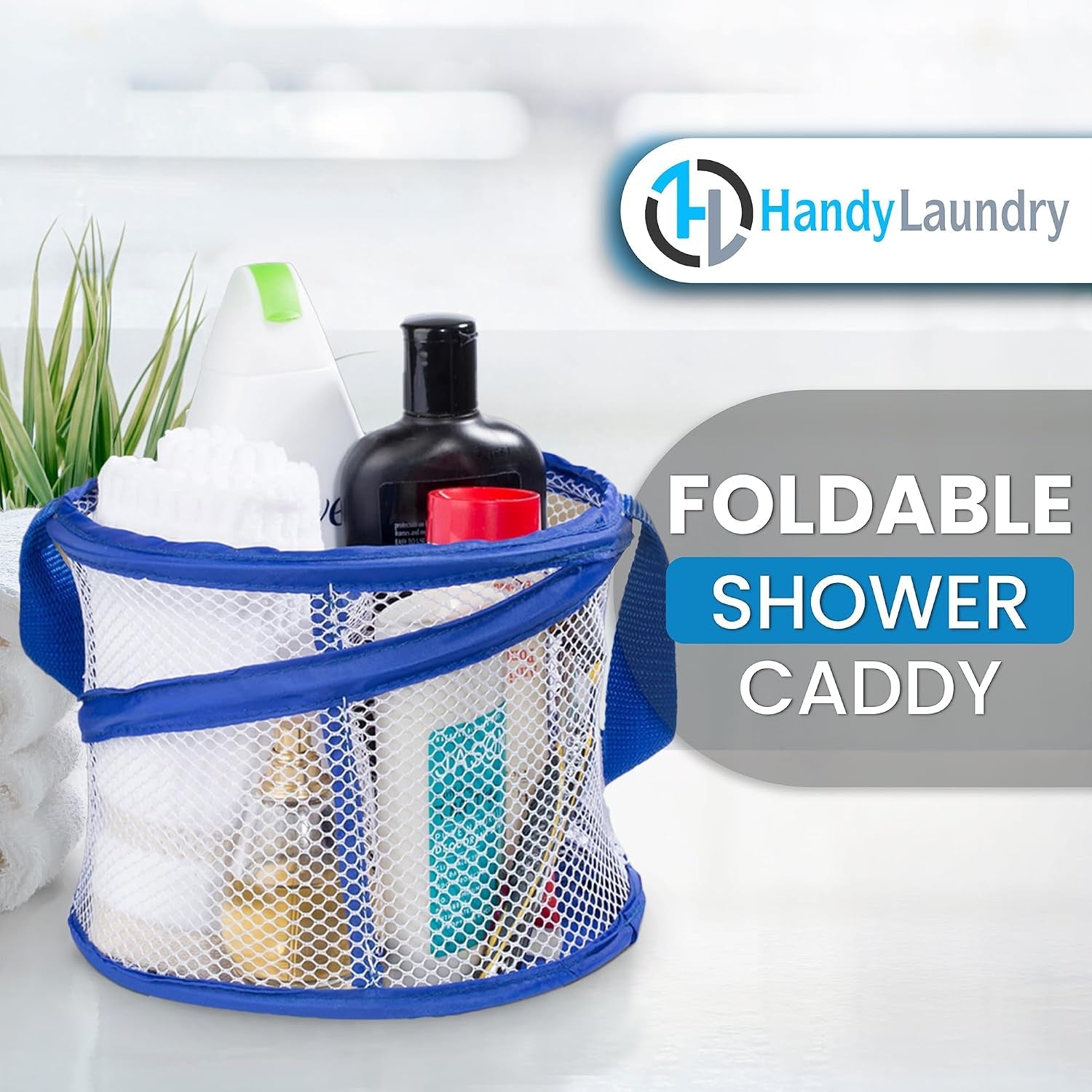 foldable-shower-caddy-collapsible-portable-drainage-hole-carry-handle-large-compartments-great-organizer-for-camp-travel-gym-and-dorm-blue