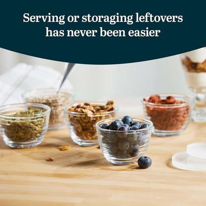 Small Glass Bowls with Lids Set of 8, Food Storage Prep Containers | Set of 8 Glass Bowls with Secure Lids Store Leftovers, Snacks, Sauces & Meal Prep Ingredients; Dishwasher Safe for Daily Use2