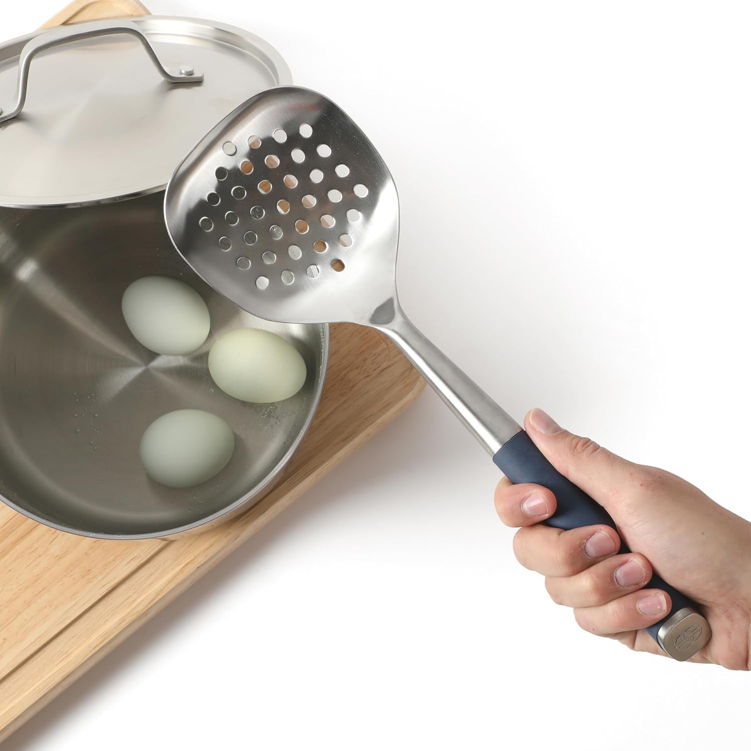 edge-6-piece-stainless-steel-and-silicone-kitchen-tool-set-kitchen-utensil-set-scraper-skimmer-spoon-ladle-turner-pasta-server-heat-resistant-nonstick-safe-cooking-utensils-navy